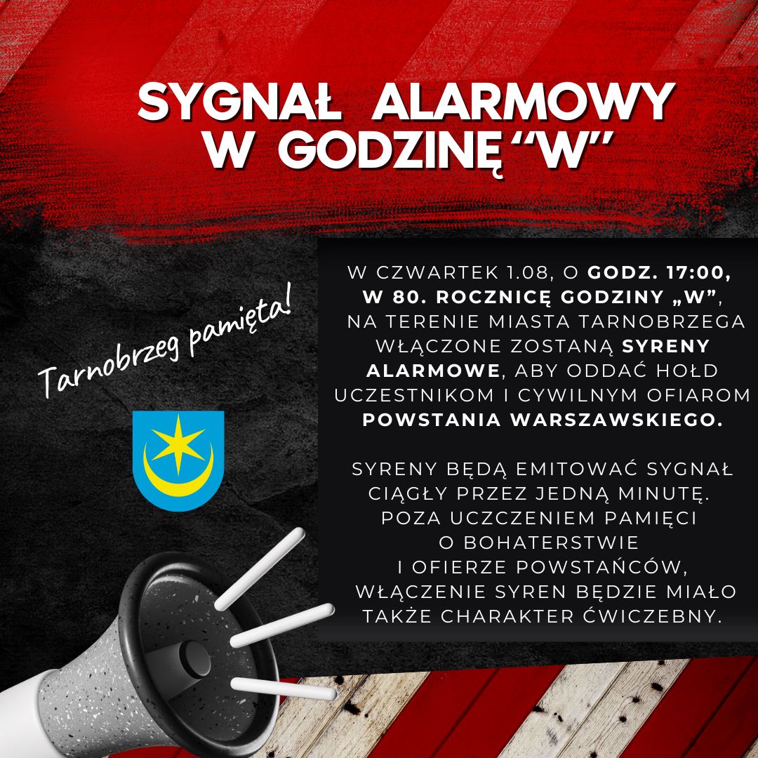 W godzinę "W" w Tarnobrzegu zawyją syreny